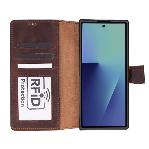 Wallet ID Leather Samsung Galaxy Z Fold7 Folio Case 19